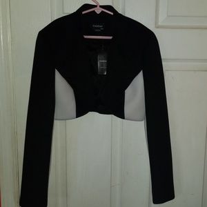 Bebe cropped scuba jacket Size 2